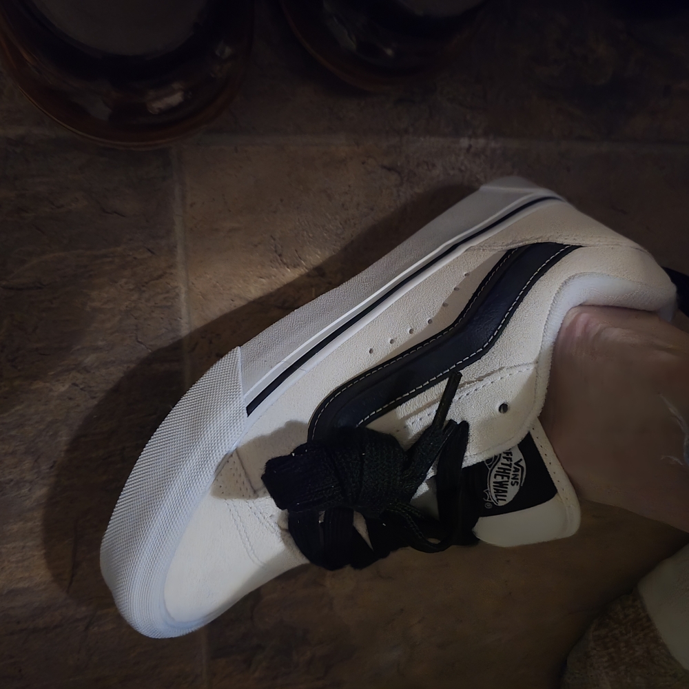 Vans White and Black Knu Skool